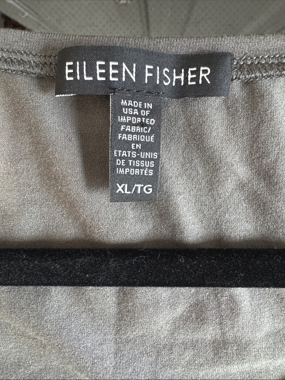 Eileen Fisher gray V-neck three-quarter sleeve dress extra large